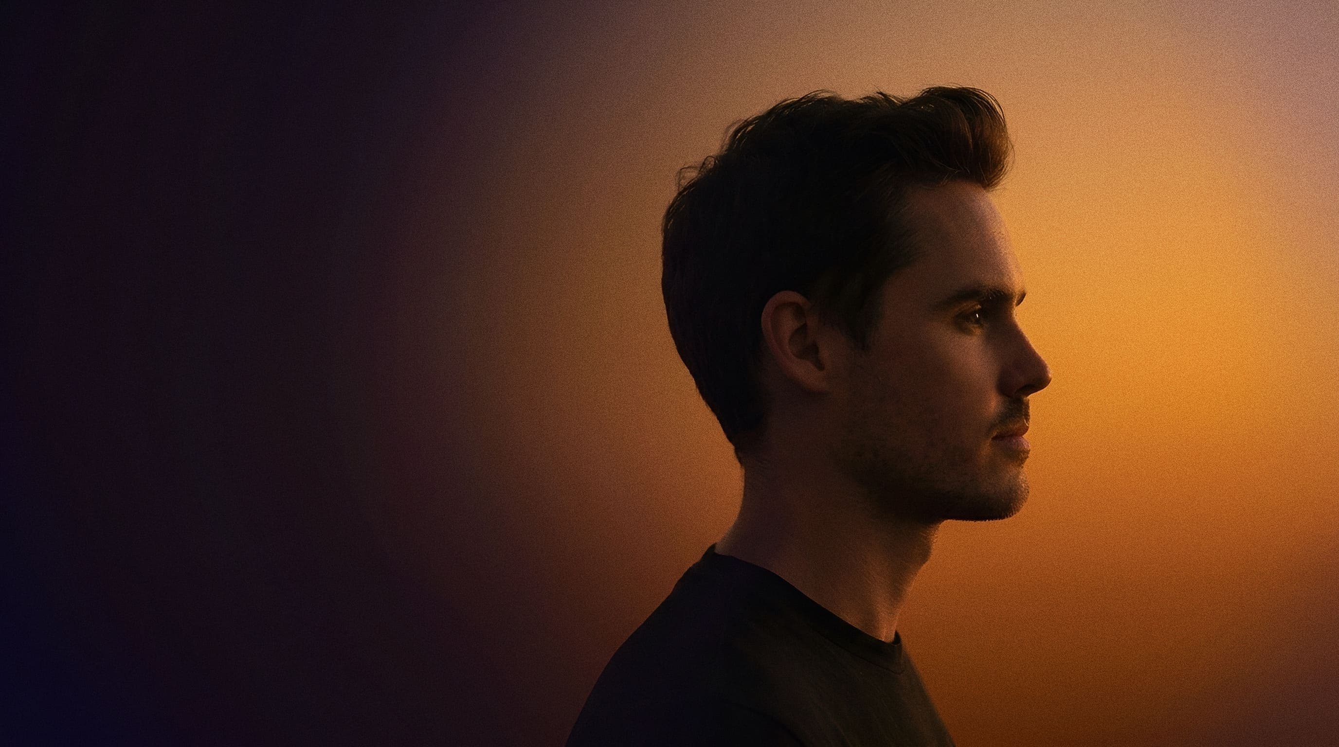Tyren Temple, photographed in profile at golden hour